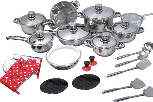 27 Piece Stainless Steel Cookware Set