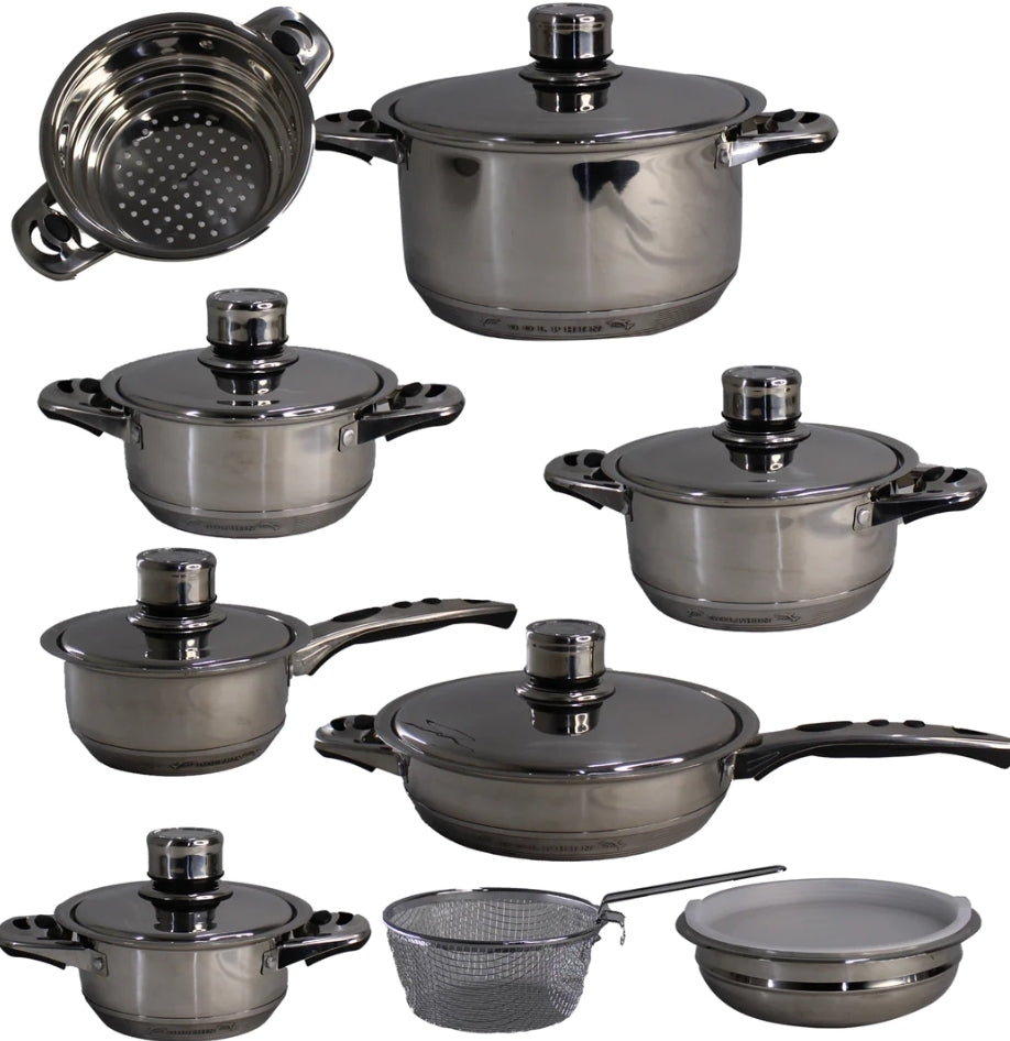 27 Piece Stainless Steel Cookware Set